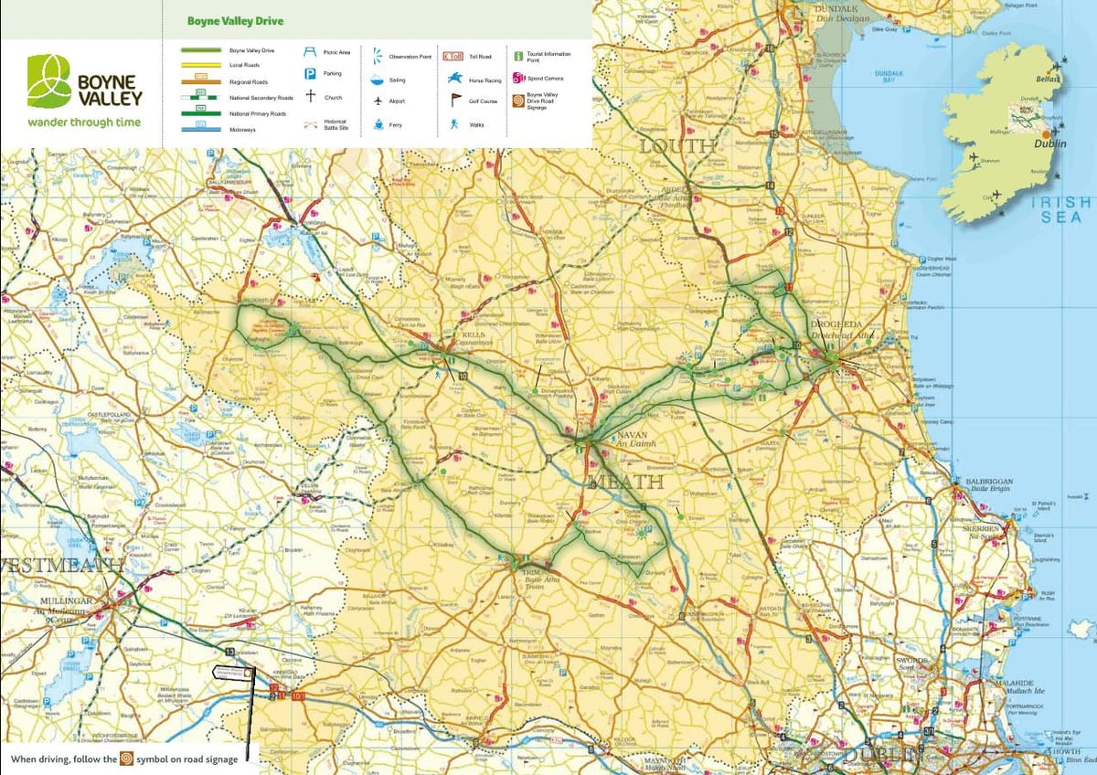 mapa bojnu dolini irskoj