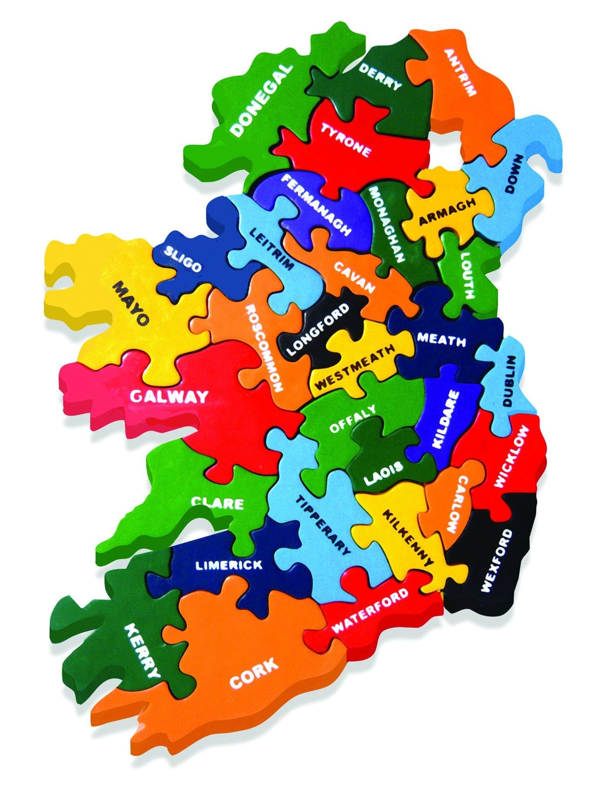 mapa mapu irske jigsaw