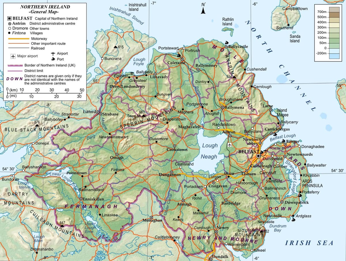 ulična mapa severnoj irskoj