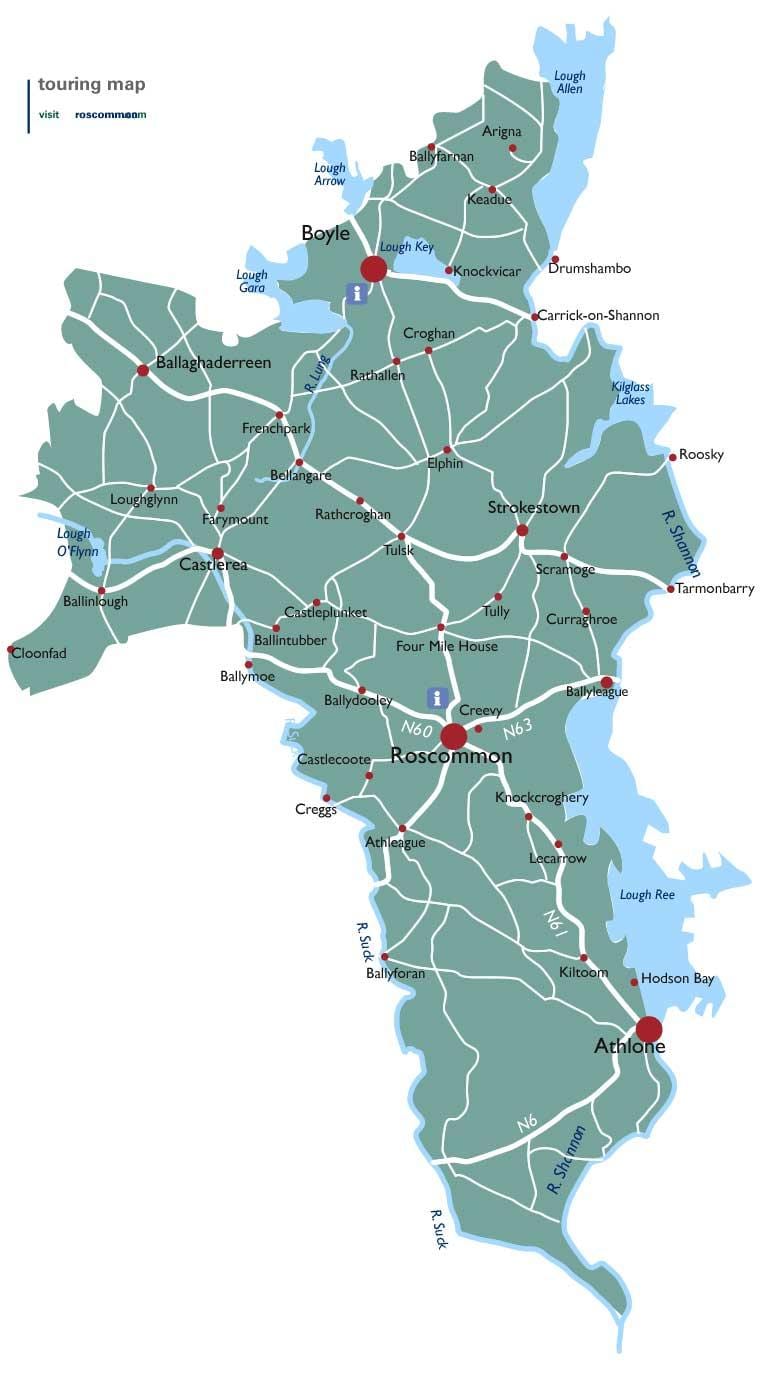 mapa okruga roscommon irskoj