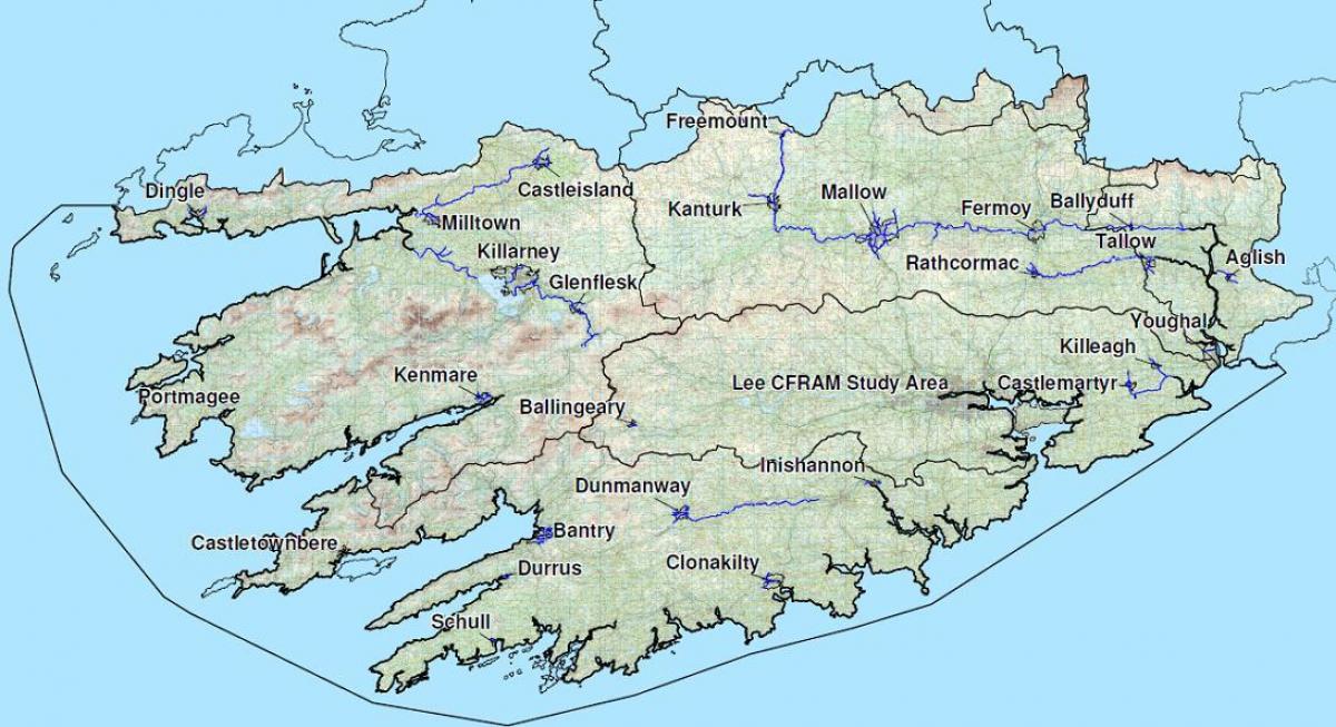 detaljne mapu zapadnu irsku