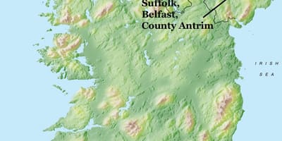 Karta za belfast u severnoj irskoj