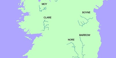 Mapa blackwater rijeku irskoj