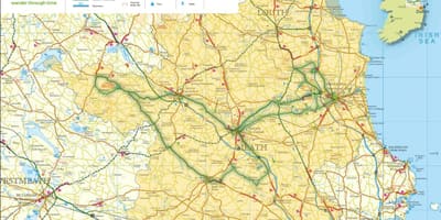 Mapa bojnu dolini irskoj
