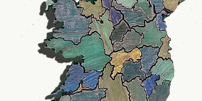 Mapa drvene mapu irskoj