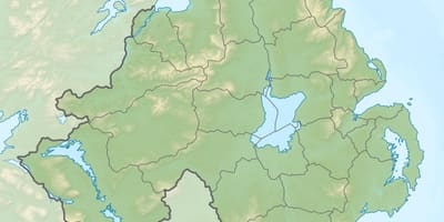 Mapa fizički mapu severnoj irskoj
