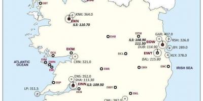 Mapa je iz irske pokazuje aerodrome