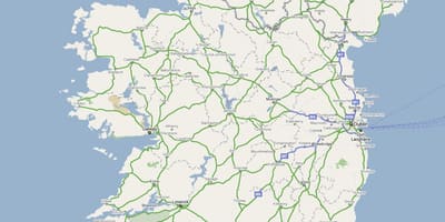 Mapa je iz irske autoput