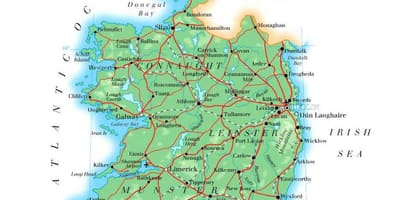 Mapa je iz irske elevacija 