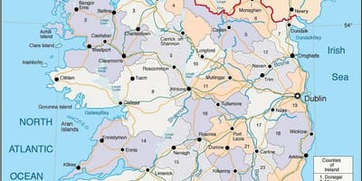 Mapa je iz irske javni prijevoz