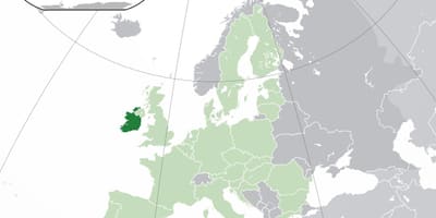 Irska kartu u svijetu mapu