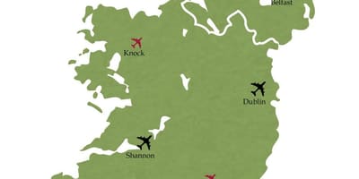 Kuc irskoj zapad aerodrom mapu