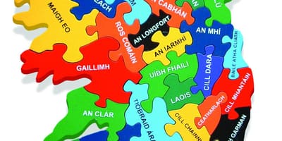Mapa mapu irske kao gaeilge