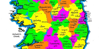 Mapa je iz irske za osnovna škola
