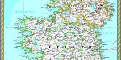 Mapa national geographic mapu irskoj