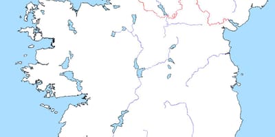 Mapa praznu kartu irske sa rijeke