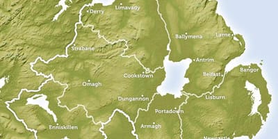 Mapi regionalnog mapu severnoj irskoj