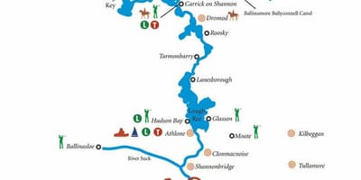 Mapa rijeku shannon mapu irskoj
